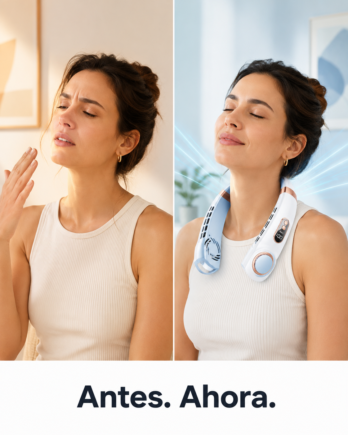 Breezo · Ventilador de cuello sin aspas manos libres